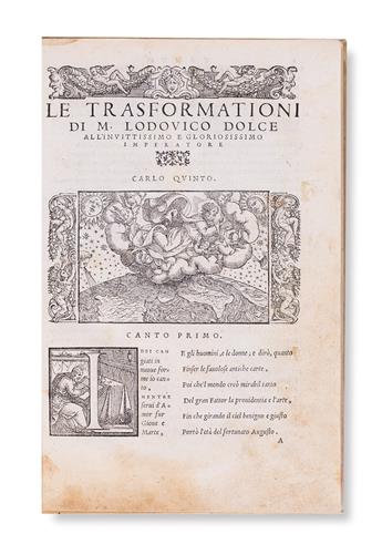 OVIDIUS NASO, PUBLIUS.  Le Trasformationi di M. Lodovico Dolce di nuovo ristampate [etc.].  1553